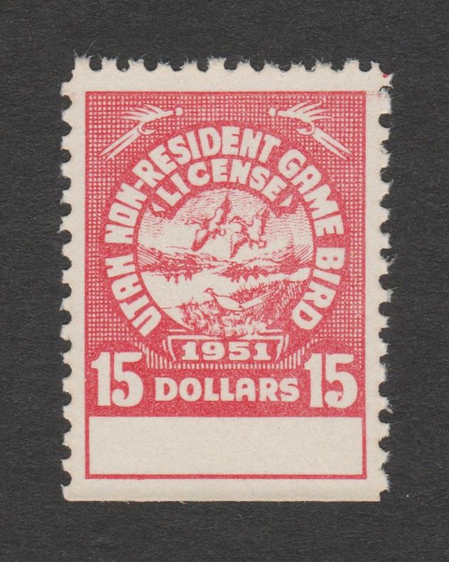 UT upland bird UBN1 $15 MNH VF, 1951 non-resident P
